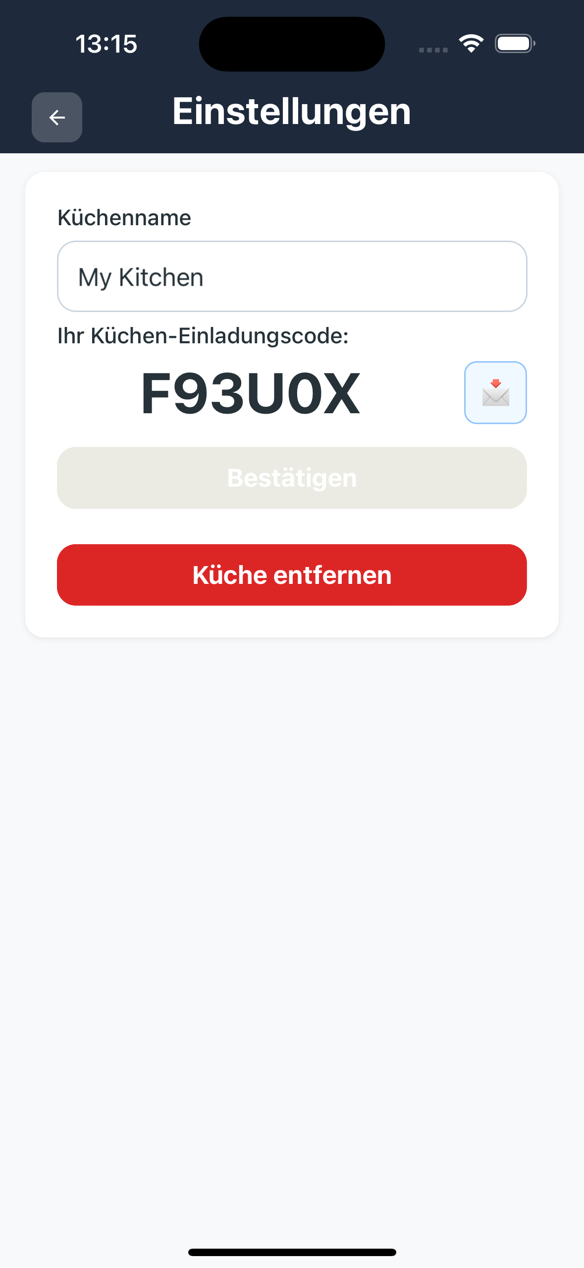 Einladungscode