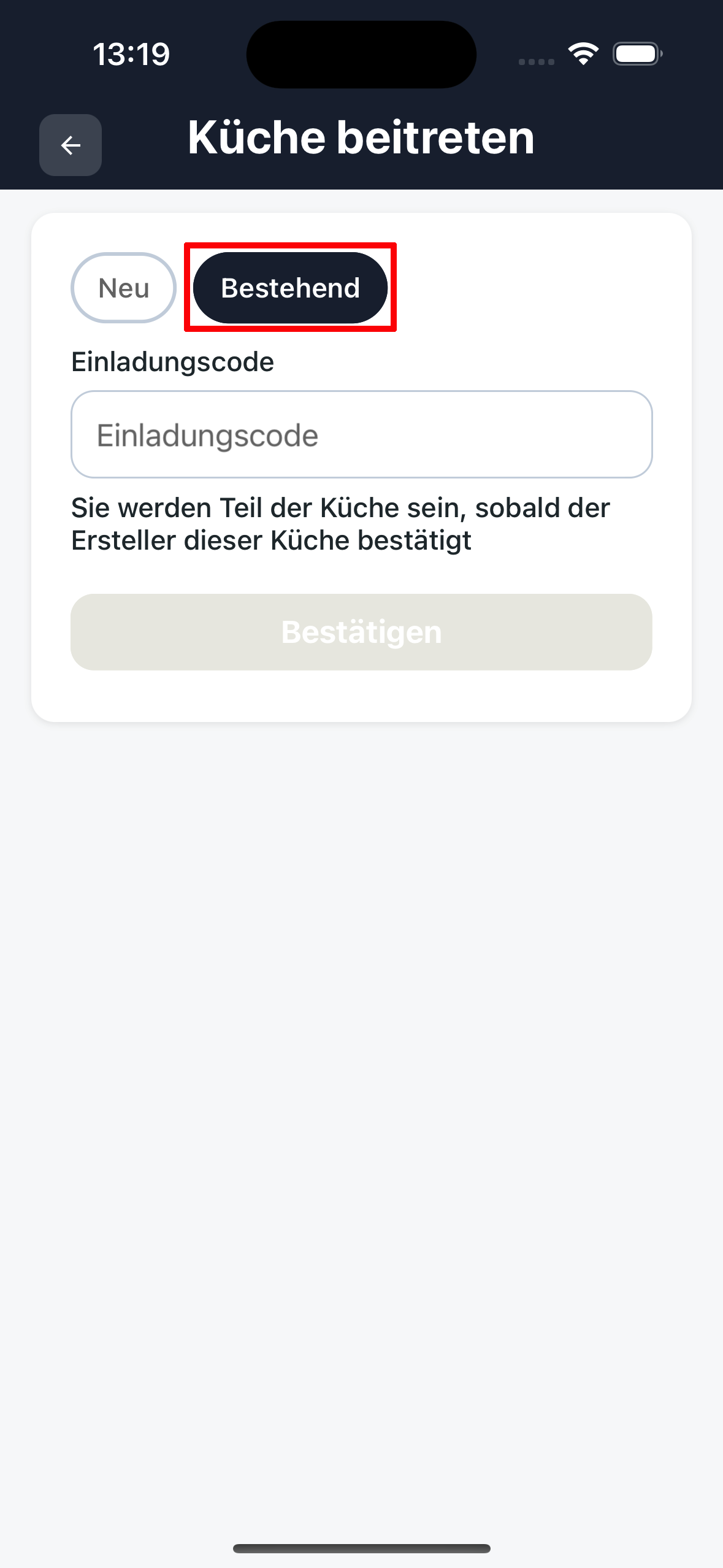 Bestehend Tab