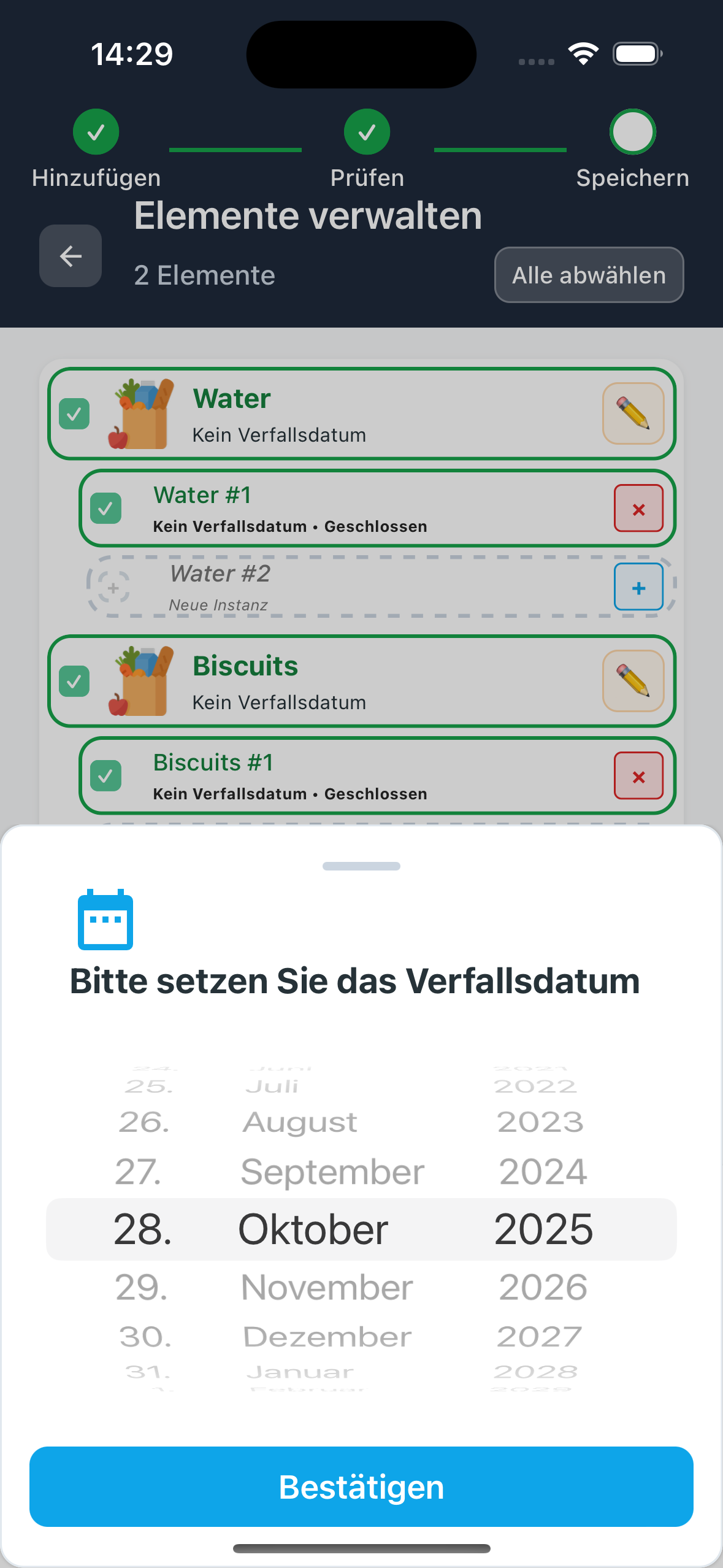 Batch-Datumsänderung