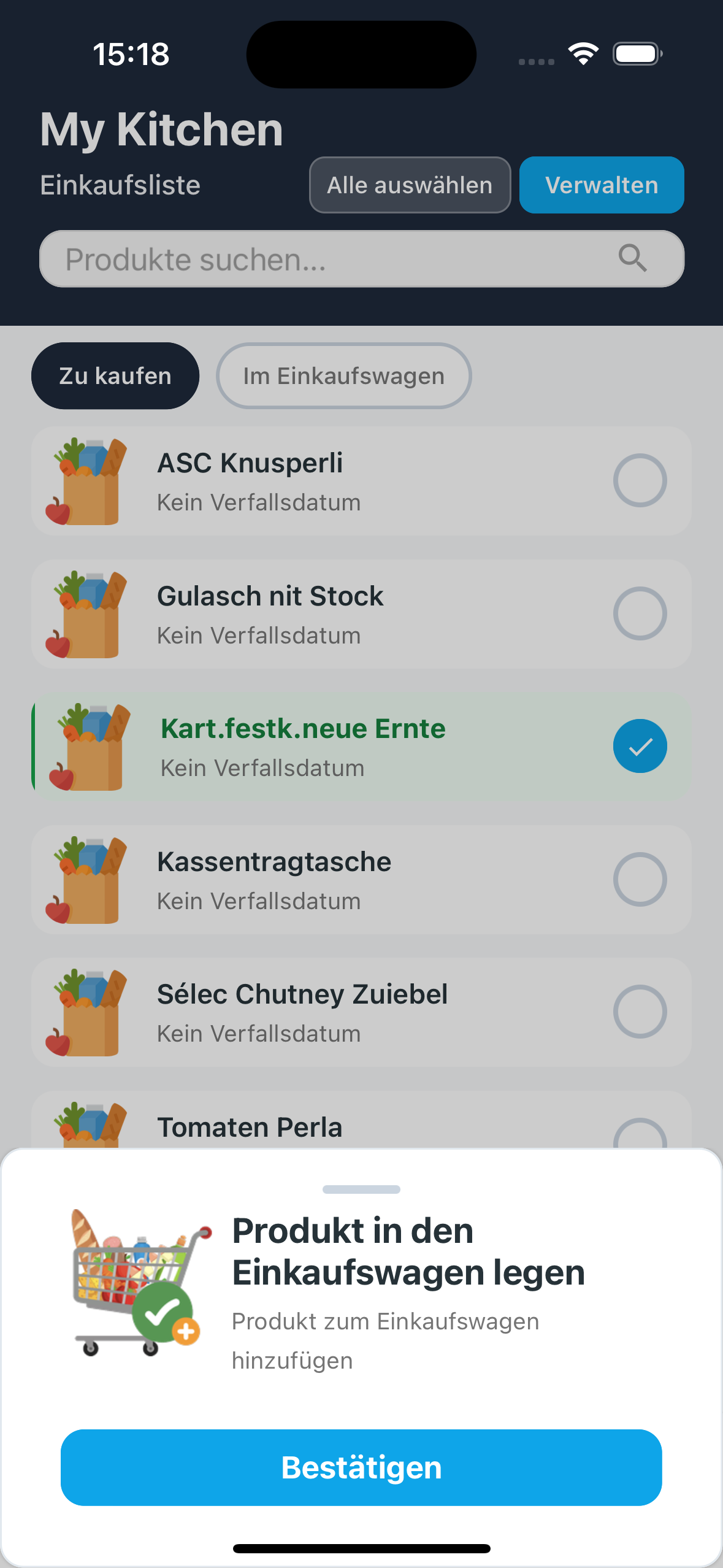 In den Warenkorb verschieben