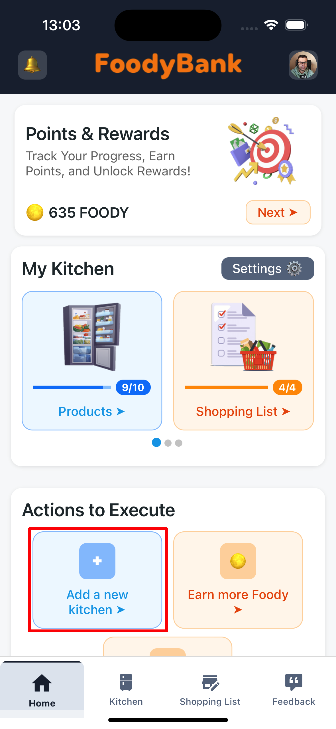 Add kitchen from home
