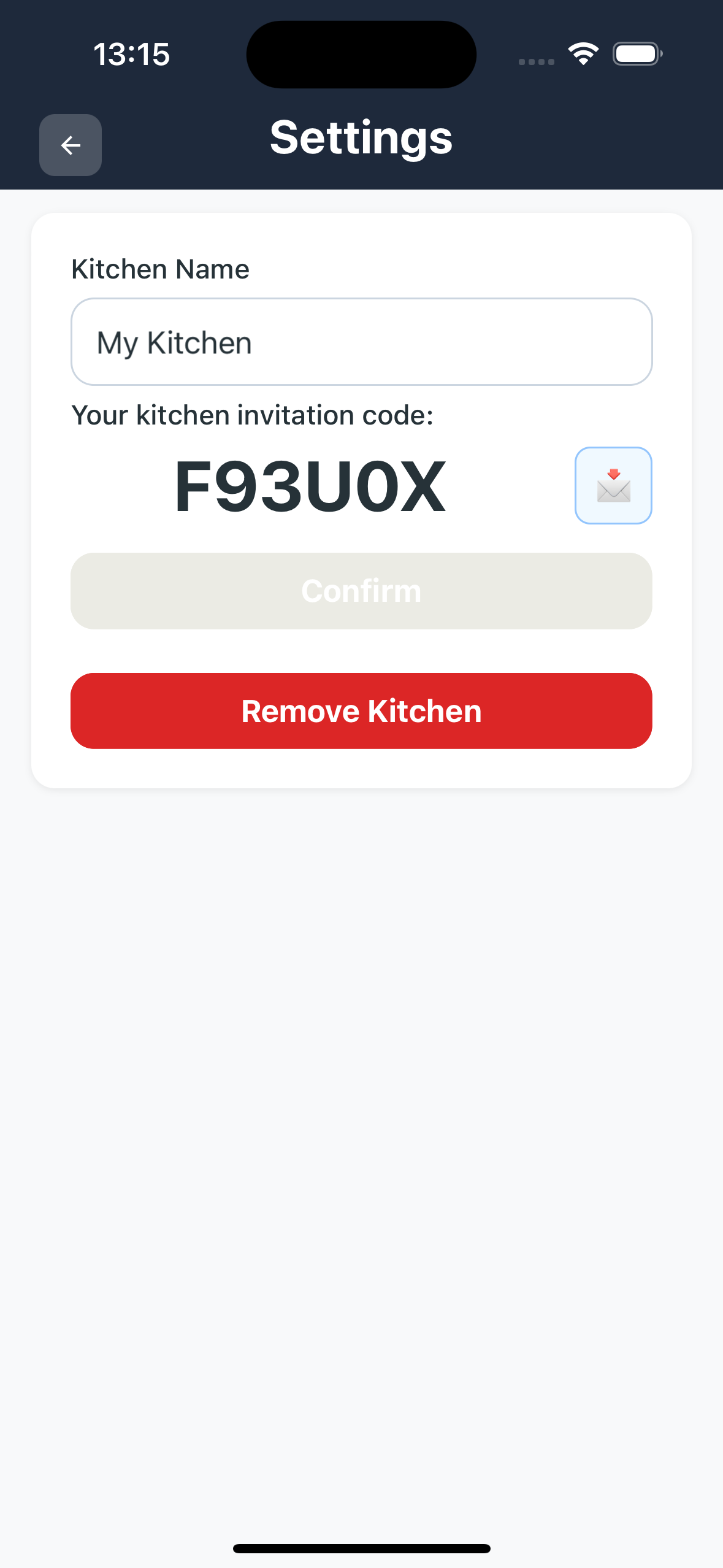Invitation code
