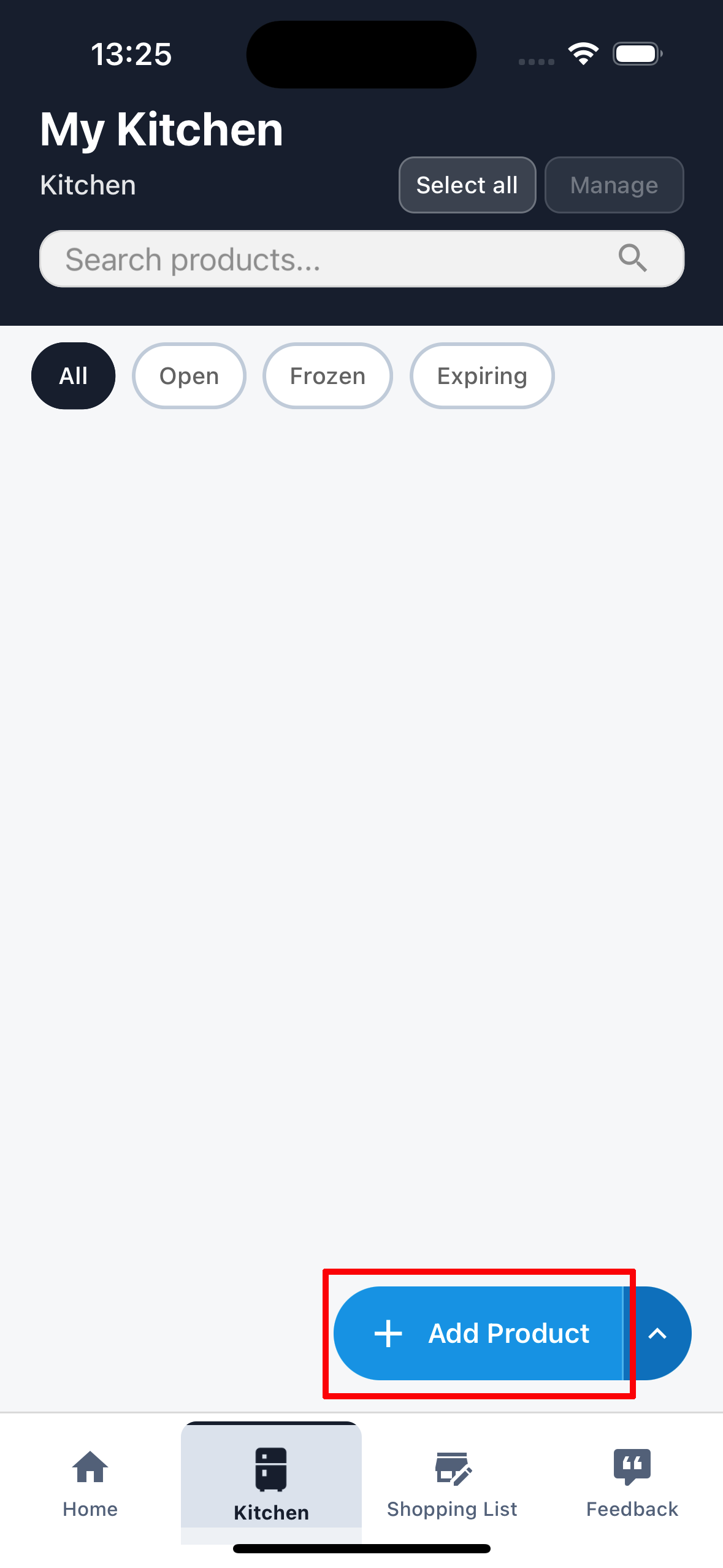 Add product button