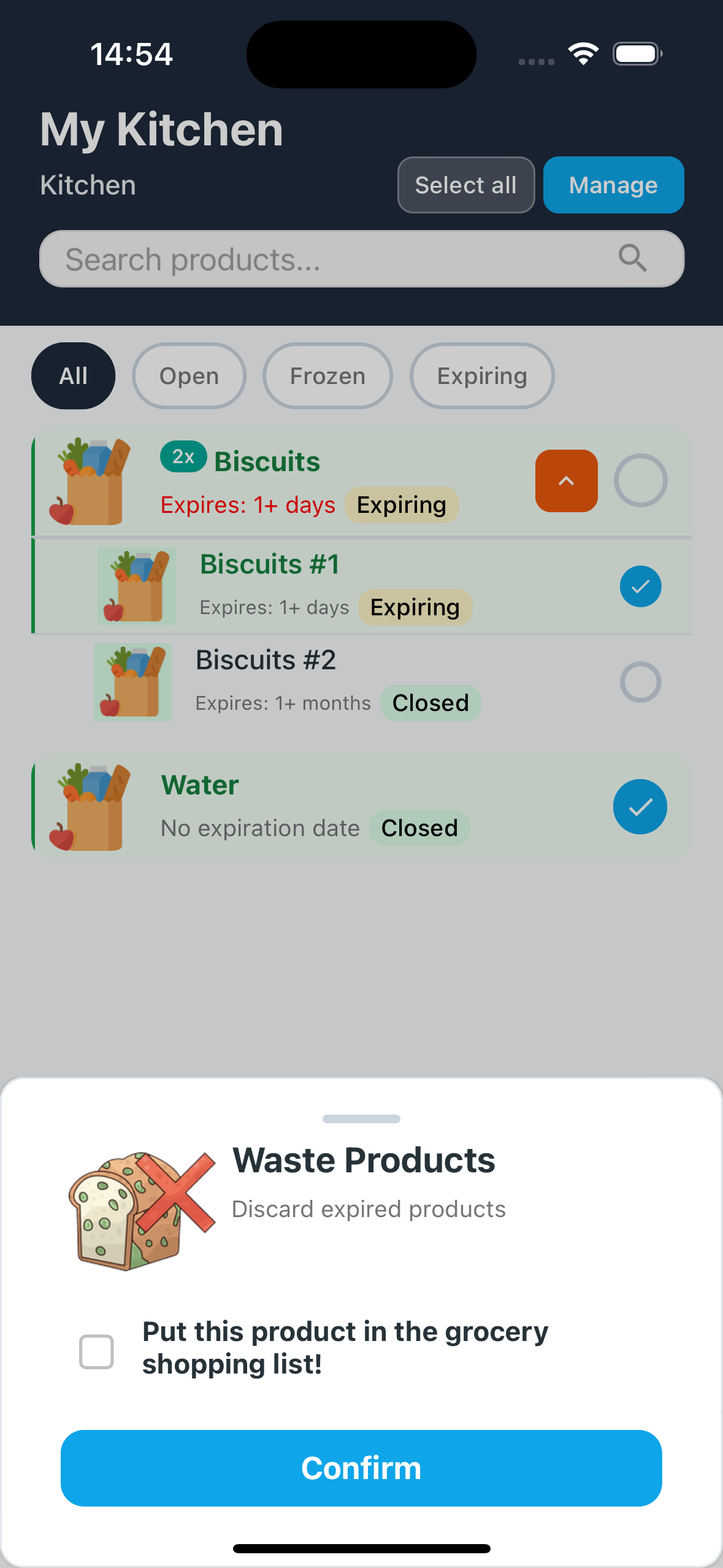 Waste modal