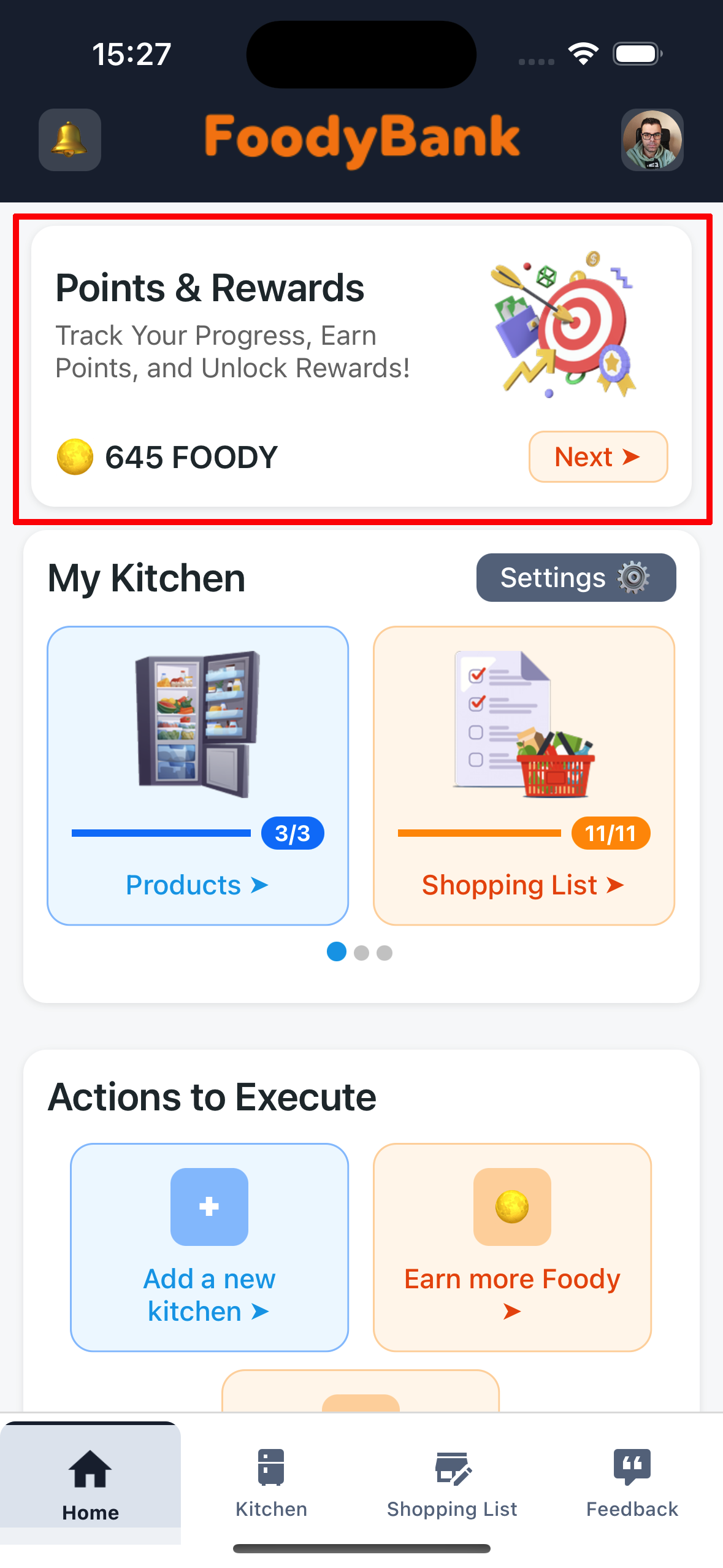 Points & rewards center