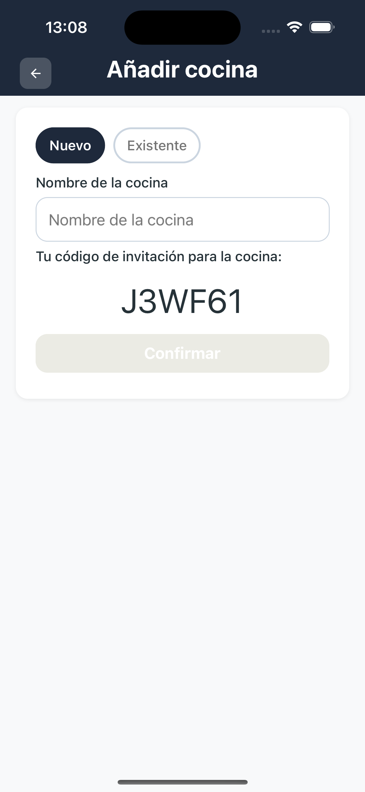Pestaña Nueva cocina