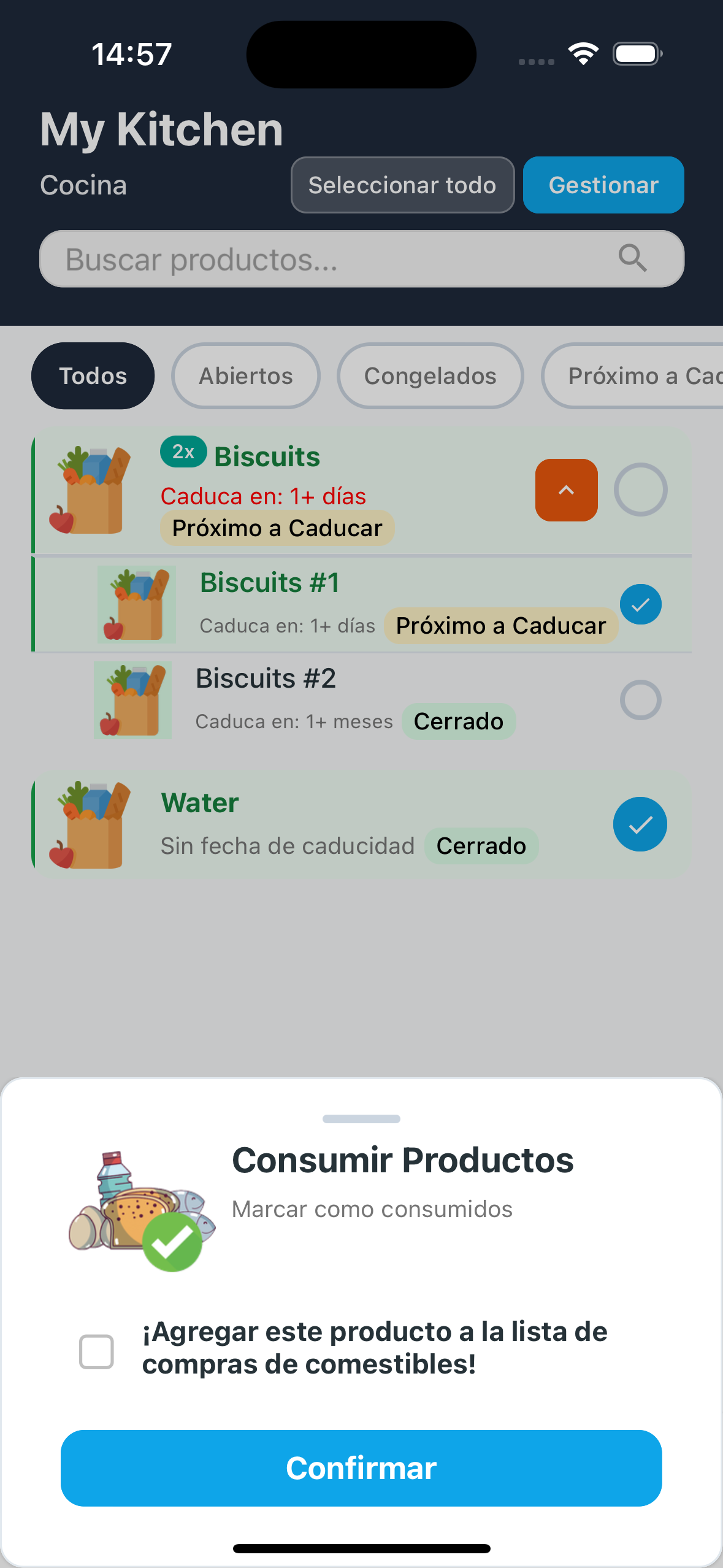 Modal consumir