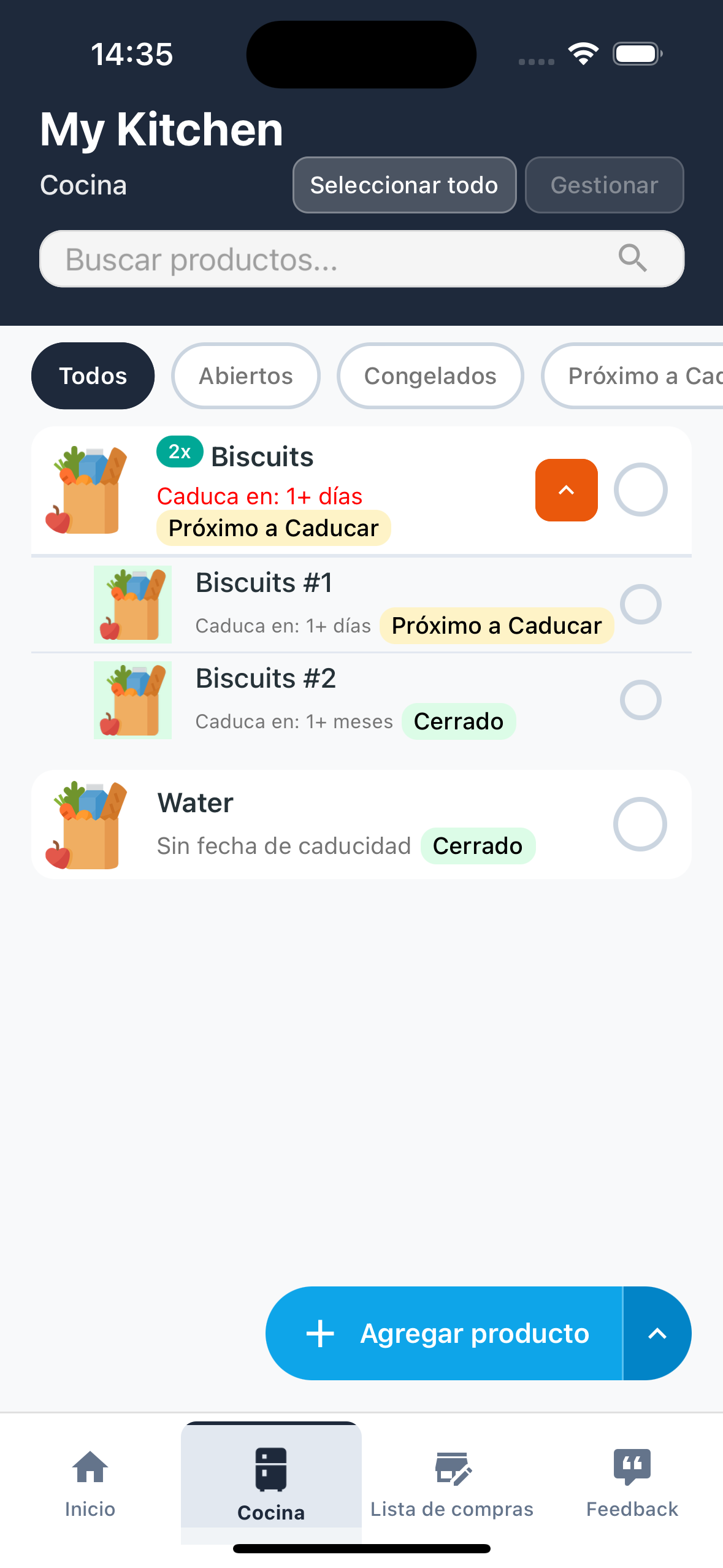 Producto con caducidad