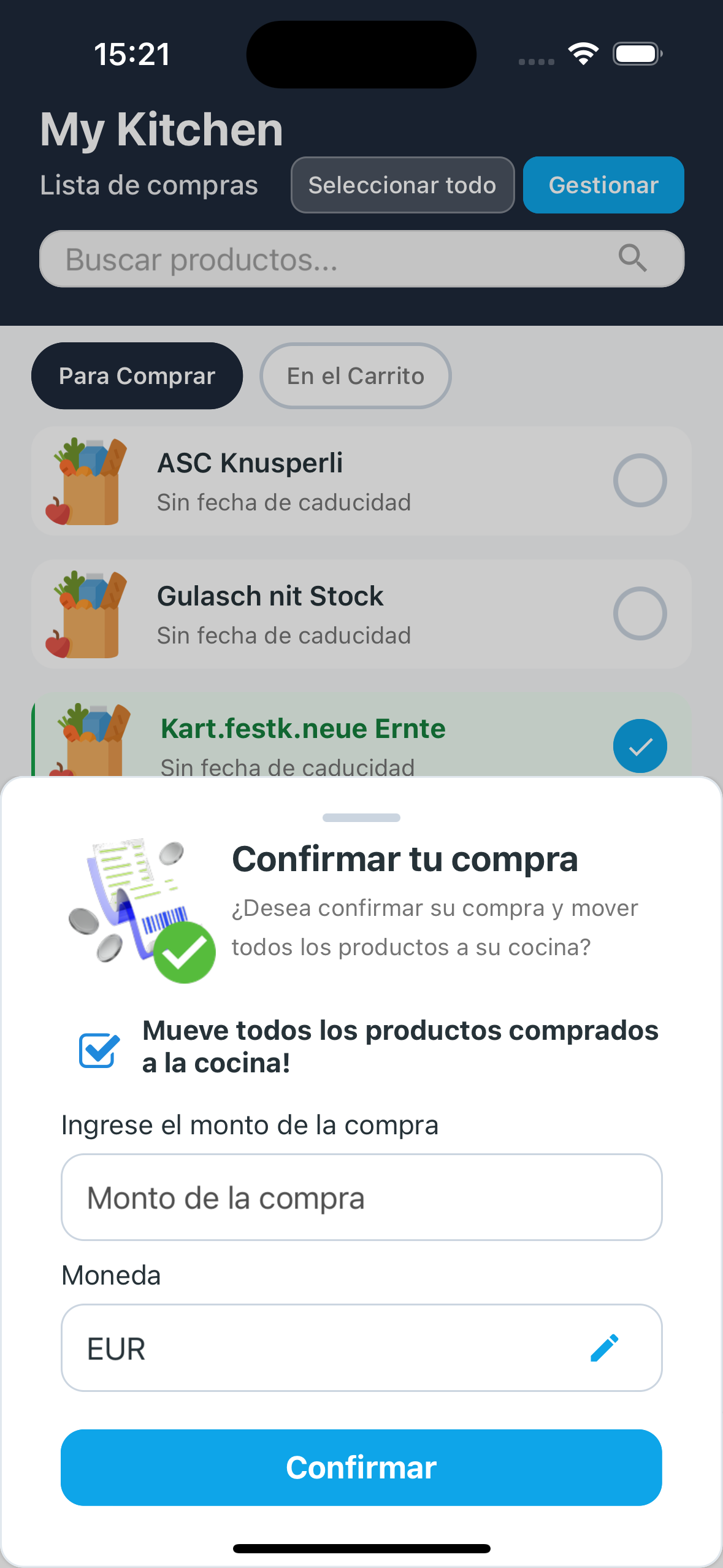 Confirmar compra