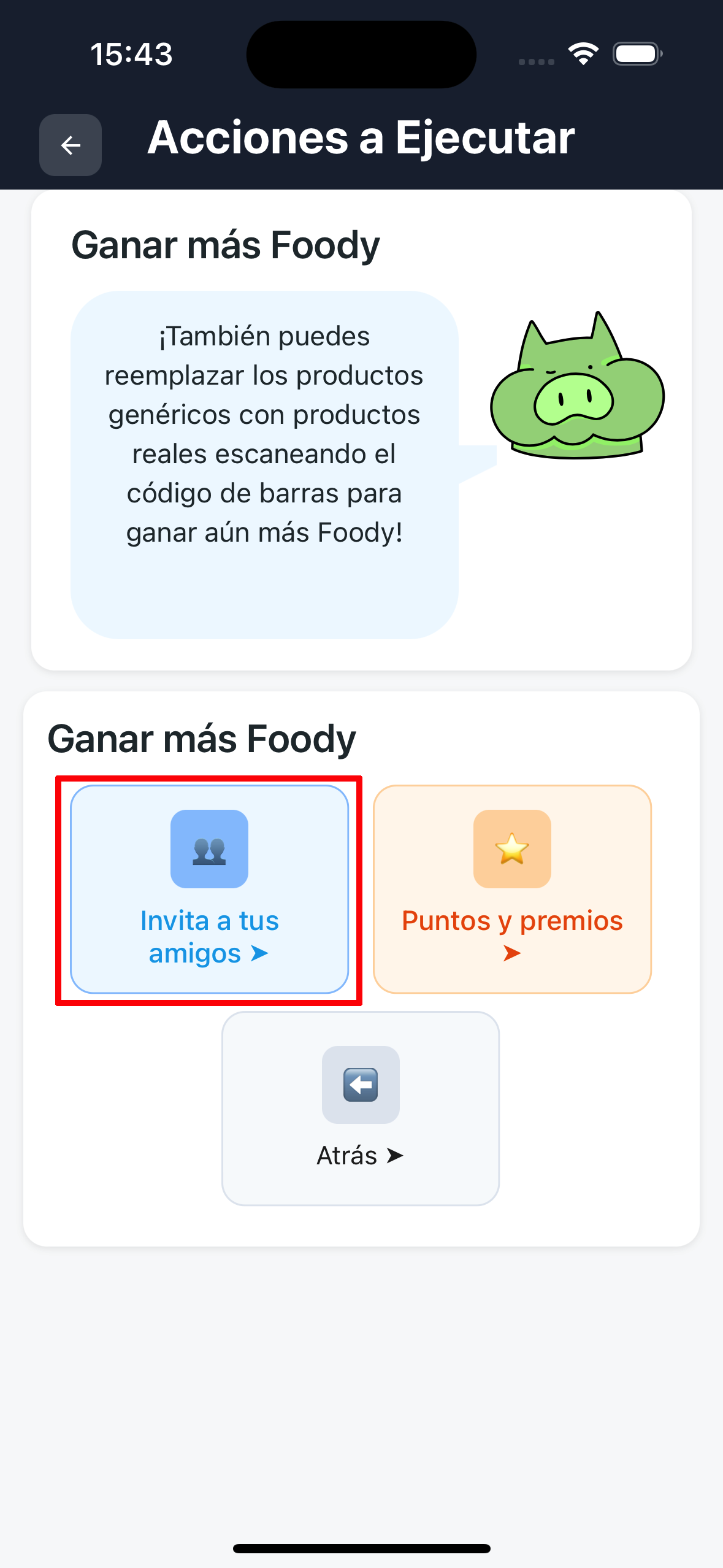 Botón compartir invitación