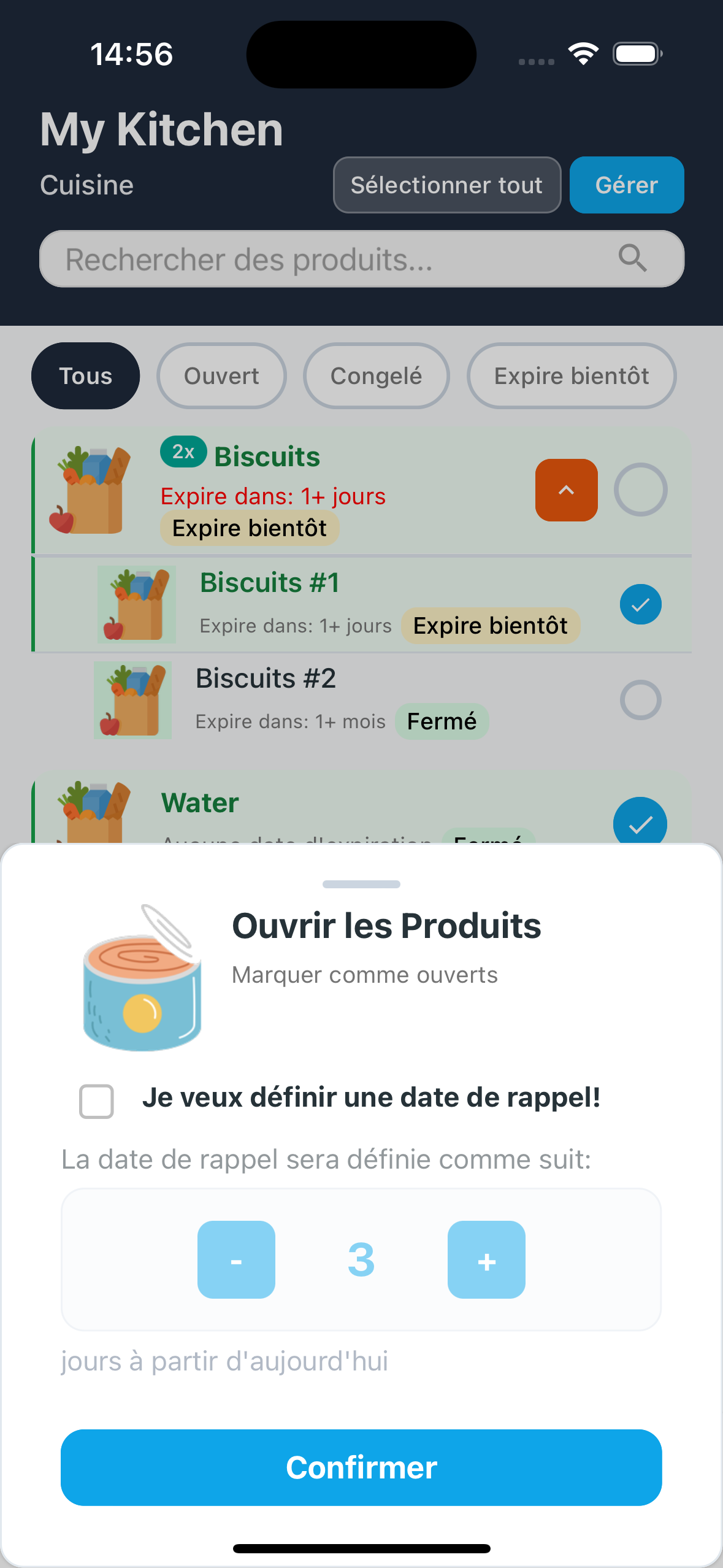 Modal Ouvert