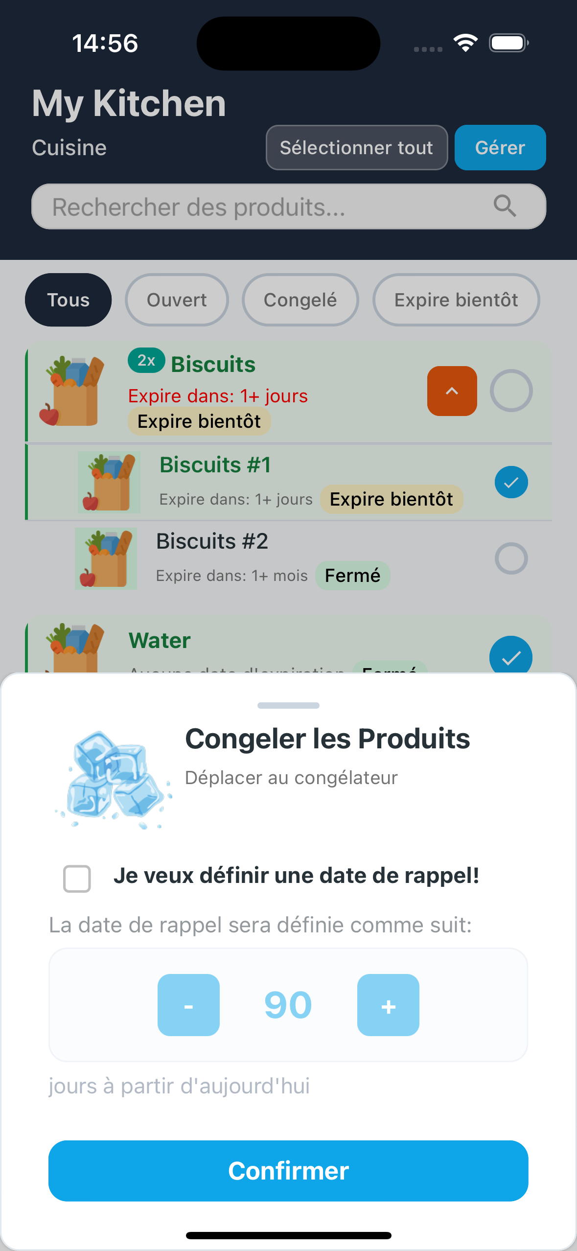 Modal Congelé