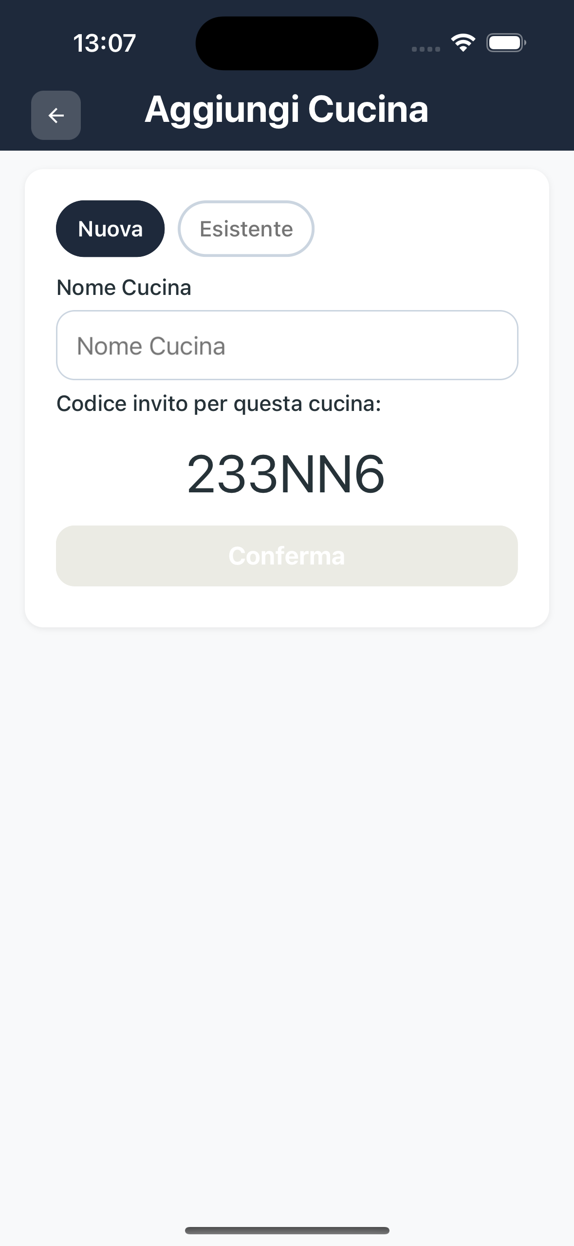 Tab Nuova cucina