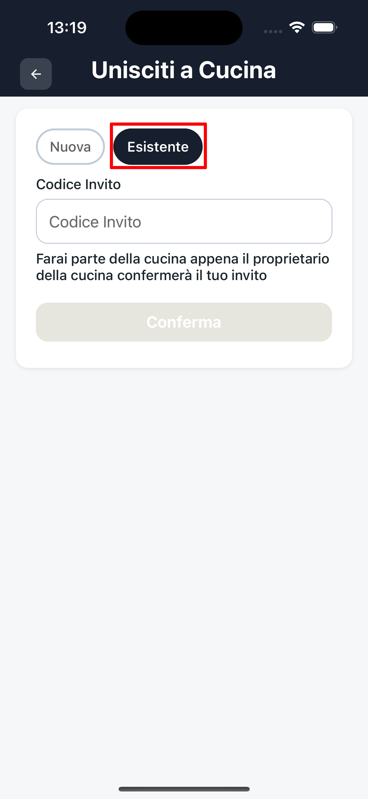 Tab Esistente