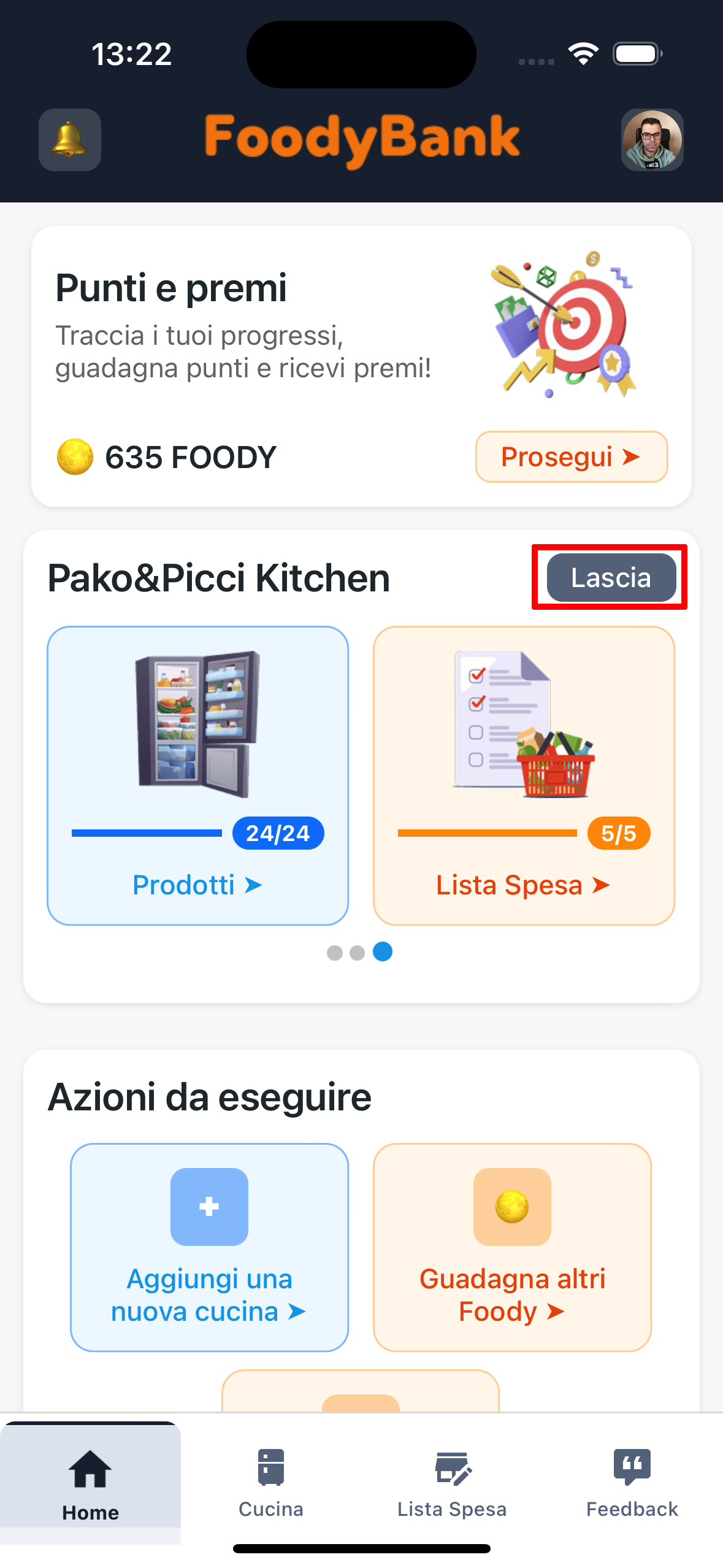 Lascia cucina