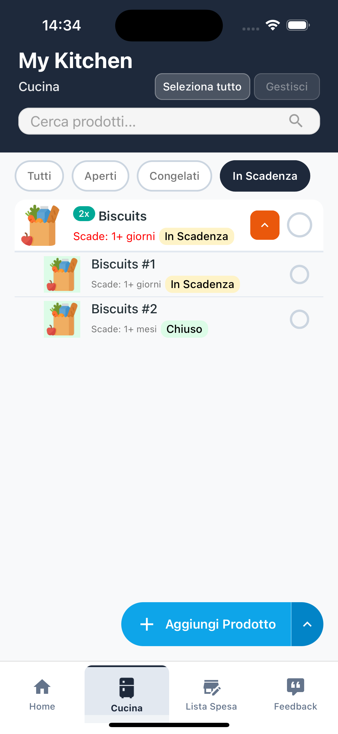 Filtri cucina
