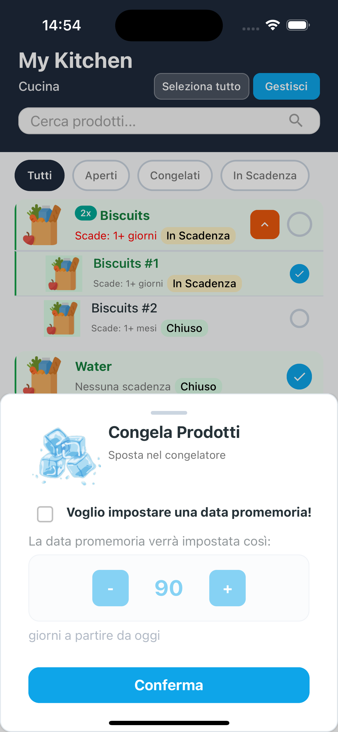 Modal congelato